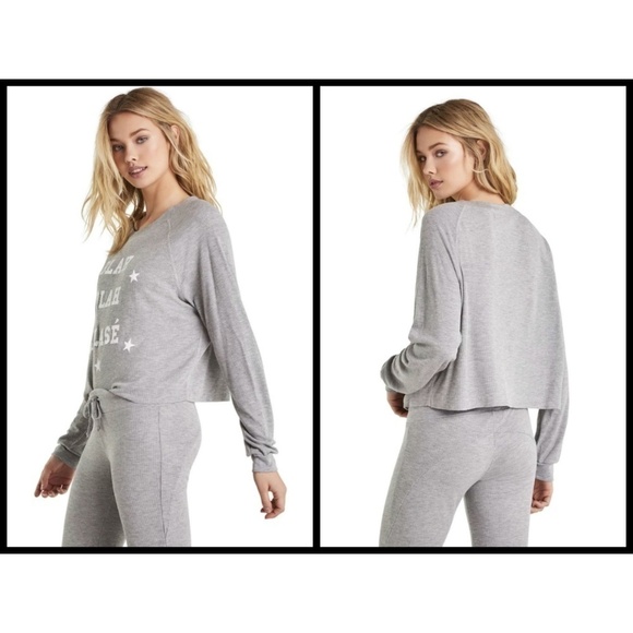 💕WILDFOX💕 Blah Blah Blase Thermal Graphic Top - Picture 3 of 8